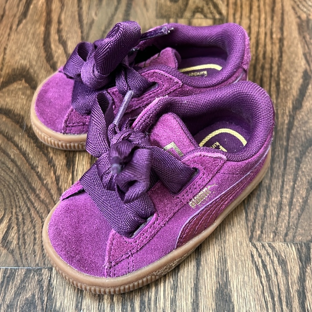 Toddler Size 5C Puma Purple Suede Sneakers‎ - Picture 6 of 9